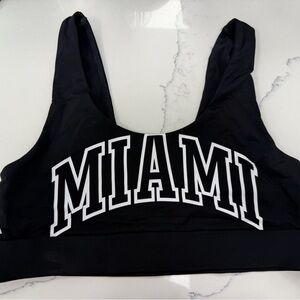 Victoria's Secret PINK Black Sports Bra MIAMI
